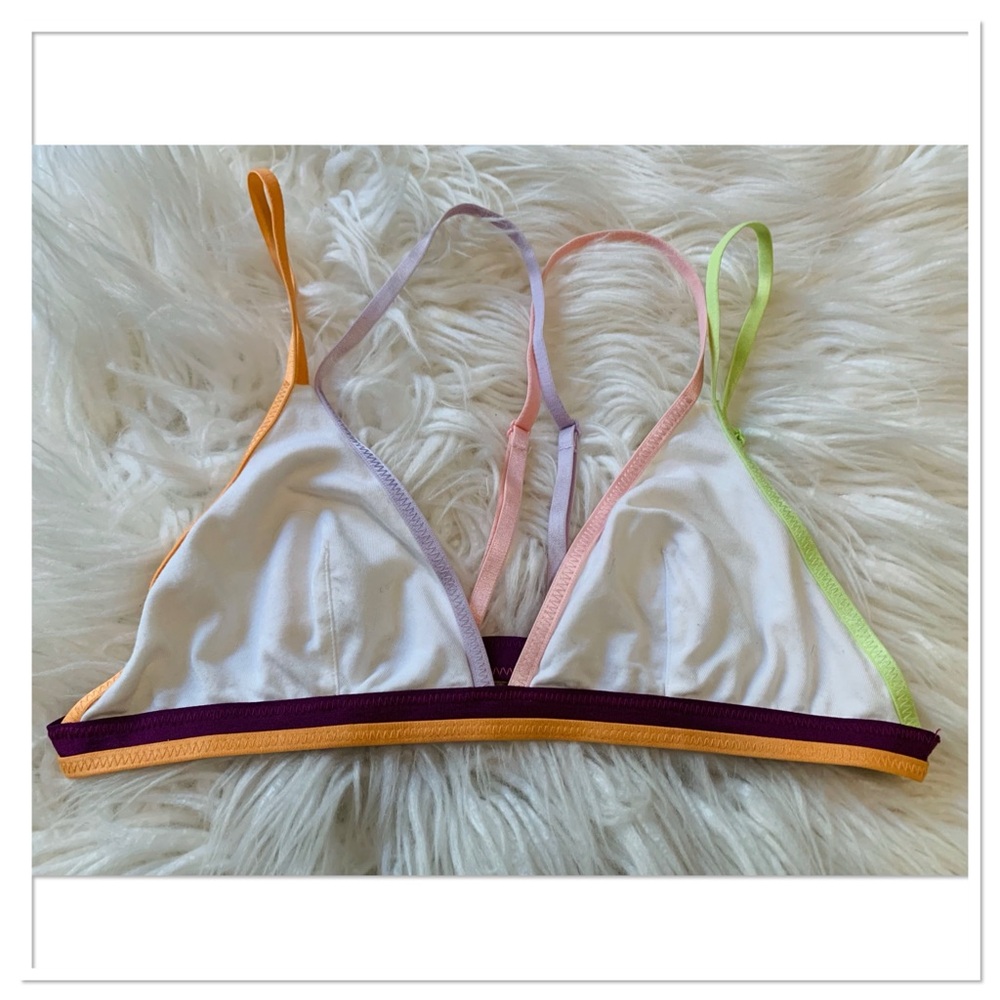 Free People Finn Bralette Triangle Cup Wire Free Multicolor Size Medium